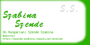 szabina szende business card